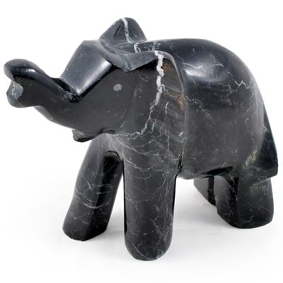 Black & White Marble Elephant